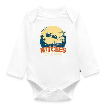 Horror Halloween Witches Are Crazy Creepy - Organic Longsleeve Baby Bodysuit - white - Front