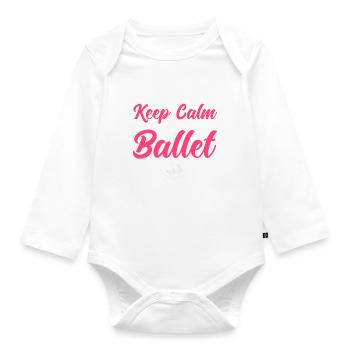Ballet Dance Ballerina Ballet Girl Gift - Organic Longsleeve Baby Bodysuit - white - Front