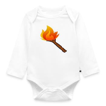 Stock Emote - Baby Bio-Langarm-Body - Weiß - Vorne