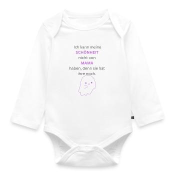 Mama ist die Schönste - Baby Bio-Langarm-Body - Weiß - Vorne