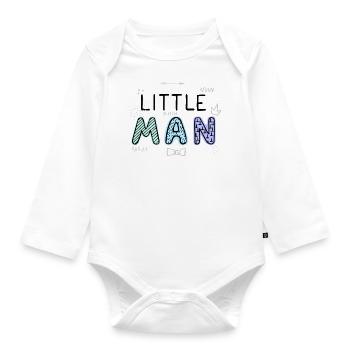 Babysprüche Babykleidung Kinderkleidung - Baby Bio-Langarm-Body - Weiß - Vorne