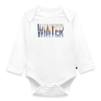 Hiver - Body Bébé bio manches longues - blanc - Devant