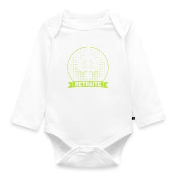 Gartenarbeit Gärtner Schrebergarten Geschenk - Baby Bio-Langarm-Body - Weiß - Vorne