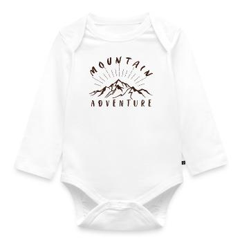 Mountain Adventure - Organic Longsleeve Baby Bodysuit - white - Front