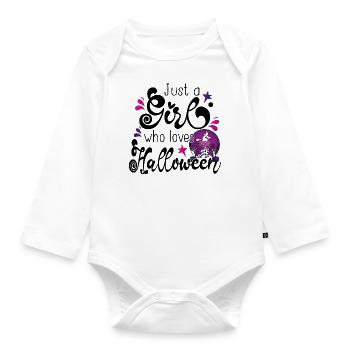 Halloween Girl November Gift Cadeau - Body Bébé bio manches longues - blanc - Devant