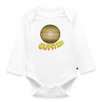 Jupiter - Baby Bio-Langarm-Body - Weiß - Vorne