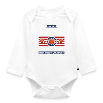Football Game Football Player American Football - Organic Longsleeve Baby Bodysuit - white - Front