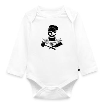 Smutje - cook sailing motivation crew - Organic Longsleeve Baby Bodysuit - white - Front