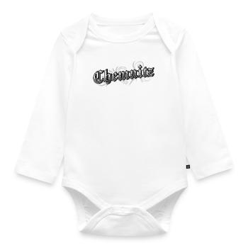 Chemnitz East Germany Vintage Look - Organic Longsleeve Baby Bodysuit - white - Front