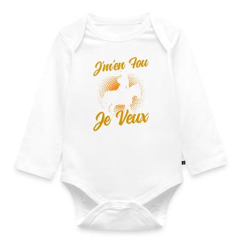 Pferde Reiter Reiten Geschenk - Baby Bio-Langarm-Body - Weiß - Vorne