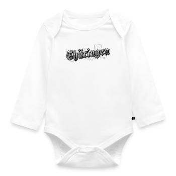 Thuringia East Germany Vintage Look - Organic Longsleeve Baby Bodysuit - white - Front