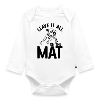 Grappling Martial Arts Wrestling - Baby Bio-Langarm-Body - Weiß - Vorne