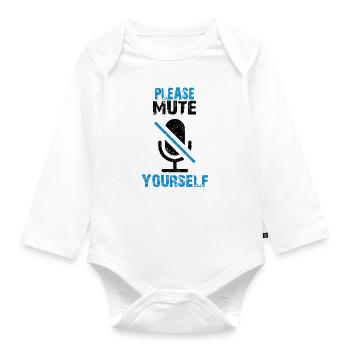 Un enseignant demande le silence en classe et en classe - Body Bébé bio manches longues - blanc - Devant