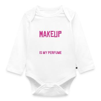 La saleté est mon maquillage Race Le carburant est mon parfum La saleté - Body Bébé bio manches longues - blanc - Devant