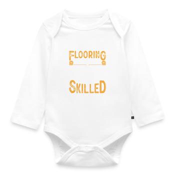 Funny Flooring Installer Quote - Baby Bio-Langarm-Body - Weiß - Vorne