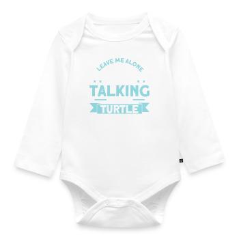 Sea turtle Turtle turtles Liebhab - Organic Longsleeve Baby Bodysuit - white - Front