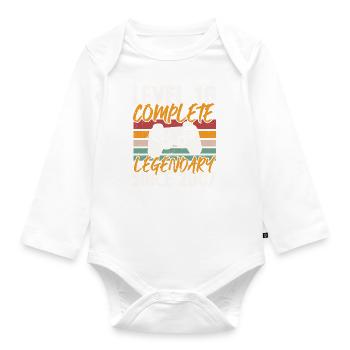 Geburtstagsgeschenk, Level 16 Complete 2007 - Baby Bio-Langarm-Body - Weiß - Vorne