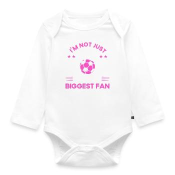Sportfan Fußball Fußball Mama Geschenk - Baby Bio-Langarm-Body - Weiß - Vorne