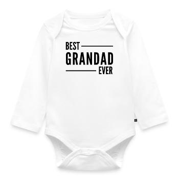BEST GRANDAD EVER. GRANDAD GIFT - Organic Longsleeve Baby Bodysuit - white - Front