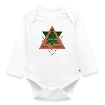 Merry Pinoy Christmas - Philippinen Weihnachten - Baby Bio-Langarm-Body - Weiß - Vorne