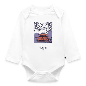 Willkommen in Kyoto - Baby Bio-Langarm-Body - Weiß - Vorne