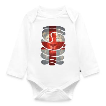 England UK London British English United Kingdom - Organic Longsleeve Baby Bodysuit - white - Front