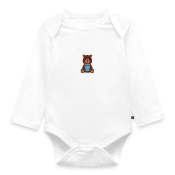 Je suis un papa ours comme un papa normal cadeau - Body Bébé bio manches longues - blanc - Devant