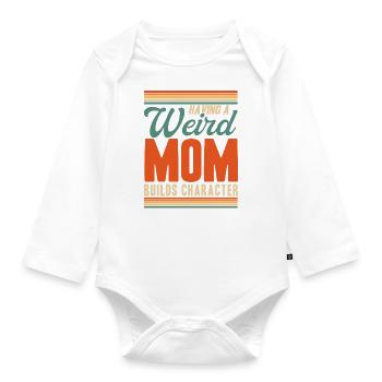 Irony Sarcastic Black Humor Gift - Organic Longsleeve Baby Bodysuit - white - Front