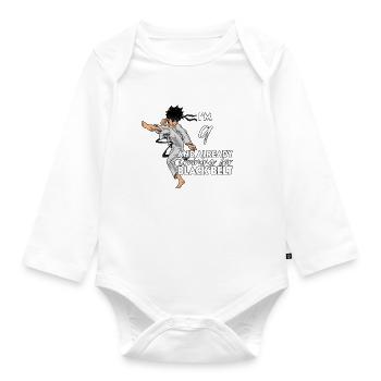 Ich bin 9 - Jungen Karate - Baby Bio-Langarm-Body - Weiß - Vorne