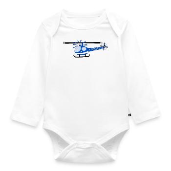 Hubschrauber Polis Kinder - Baby Bio-Langarm-Body - Weiß - Vorne