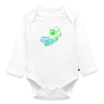 Mixed Martial Arts logo colorful design - Organic Longsleeve Baby Bodysuit - white - Front