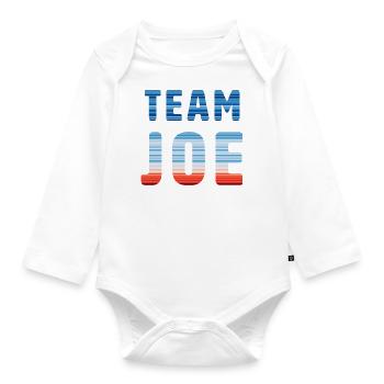 Team Joe | Warming Stripes - Baby Bio-Langarm-Body - Weiß - Vorne