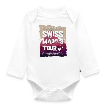 Swiss Mädels Tour - Baby Bio-Langarm-Body - Weiß - Vorne