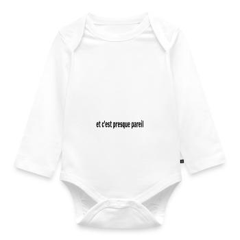 Pas parfaite mais cycliste vélo humour - Body Bébé bio manches longues - blanc - Devant