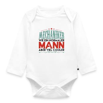 mechaniker - mechaniker aber viel cooler ! - Baby Bio-Langarm-Body - Weiß - Vorne