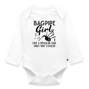 Cornemuse Filles Cornemuse Instrument de Musique - Body Bébé bio manches longues - blanc - Devant