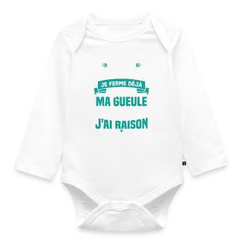 Humour cadeau Je suis Normand - Body Bébé bio manches longues - blanc - Devant