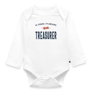 Treasurer Job Profession - Organic Longsleeve Baby Bodysuit - white - Front