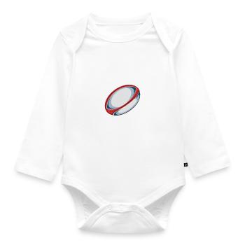 Je peux pas j'ai rugby - Body Bébé bio manches longues - blanc - Devant