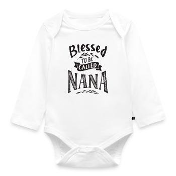 B To Be Called Nana - Organic Longsleeve Baby Bodysuit - white - Front