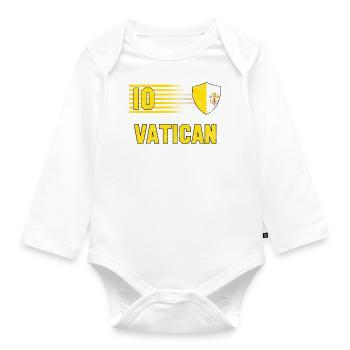 Vatican Football Team - Organic Longsleeve Baby Bodysuit - white - Front