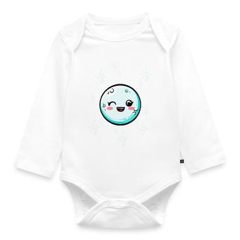 Snowball #4/9 - Organic Longsleeve Baby Bodysuit - white - Front
