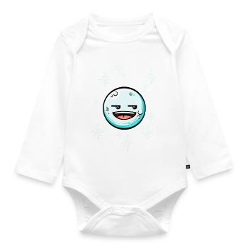 Snowball #5/9 - Organic Longsleeve Baby Bodysuit - white - Front