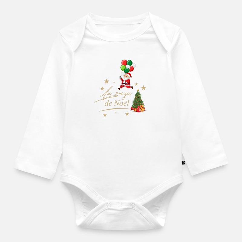 NOEL - Baby Bio-Langarm-Body - Weiß