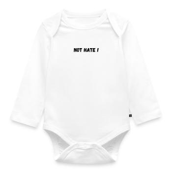 Spread Hummus Not Hate. Foodie Cooking Isreal Food - Organic Longsleeve Baby Bodysuit - white - Front