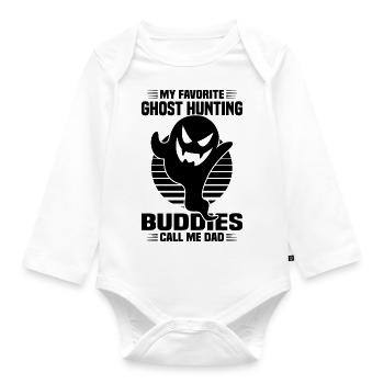 Ghost hunters - Organic Longsleeve Baby Bodysuit - white - Front