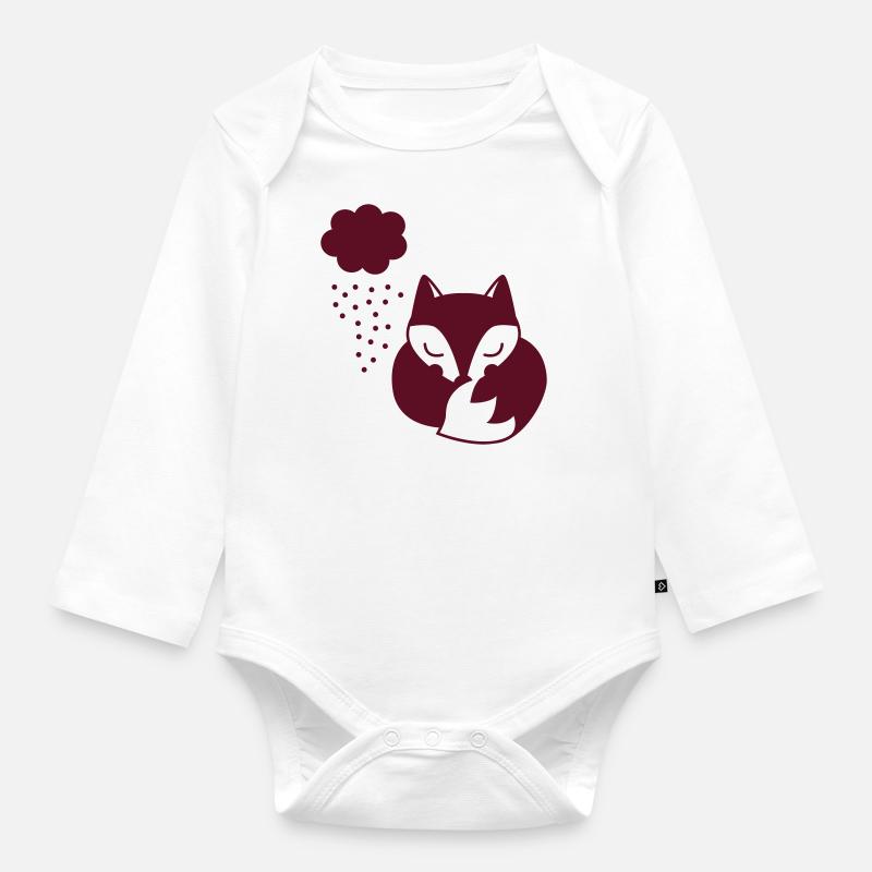 Fuchs - Baby Bio-Langarm-Body - Weiß