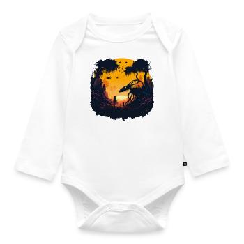 weird alien - Organic Longsleeve Baby Bodysuit - white - Front