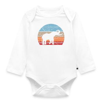 Les éléphants sont ma thérapie Elephant Animal Rights Activistes - Body Bébé bio manches longues - blanc - Devant