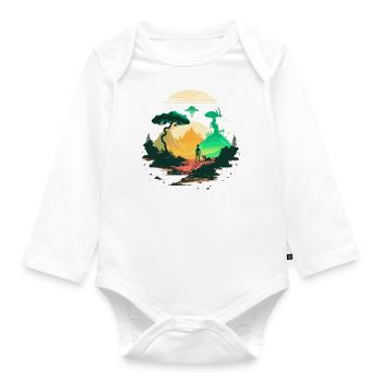 strange world - Organic Longsleeve Baby Bodysuit - white - Front